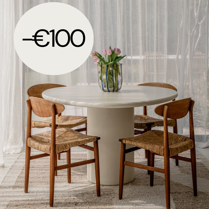 Mortex look oval dining table - Reef - 140 cm - Microskin