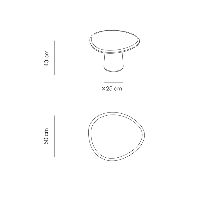 Table basse ronde aspect béton organique - Juno - StoneSkin - 60 cm