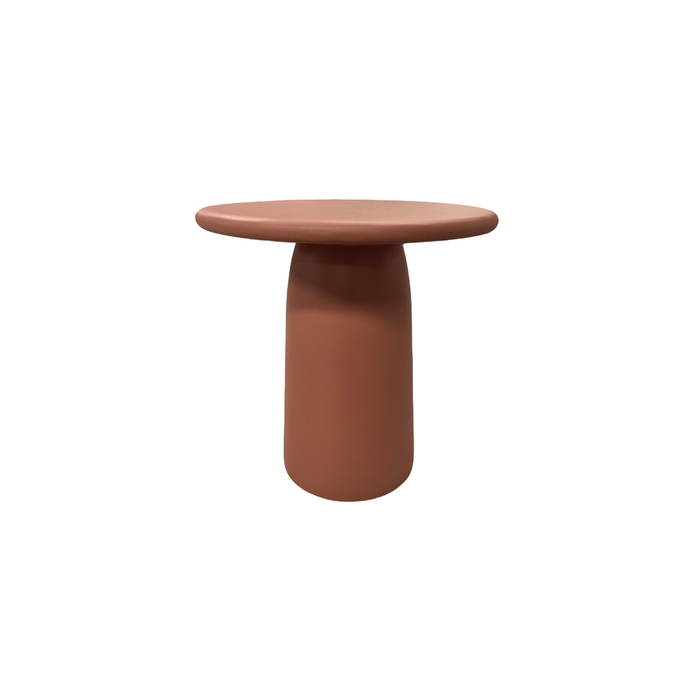 Outdoor coffee table Eze - D50 H50 - Terracotta brown - Polycomposite