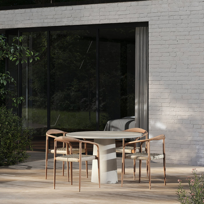 Mesa de comedor exterior - Legna - 140 cm - MicroSkin - Cloudy Latte