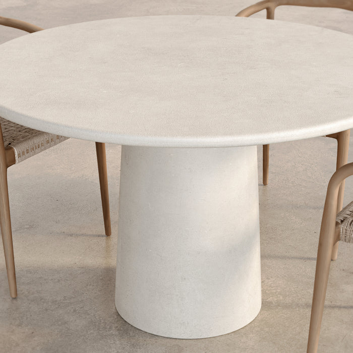 Mesa de comedor exterior - Legna - 140 cm - MicroSkin - Cloudy Latte
