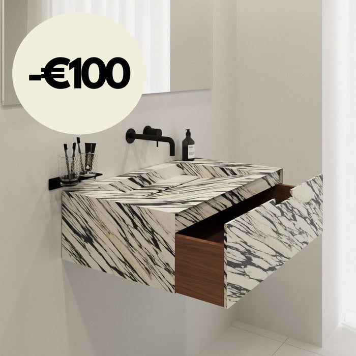 Waschbecken aus Calacatta-Marmor - Loudun - Einzelwaschbecken - 80 cm