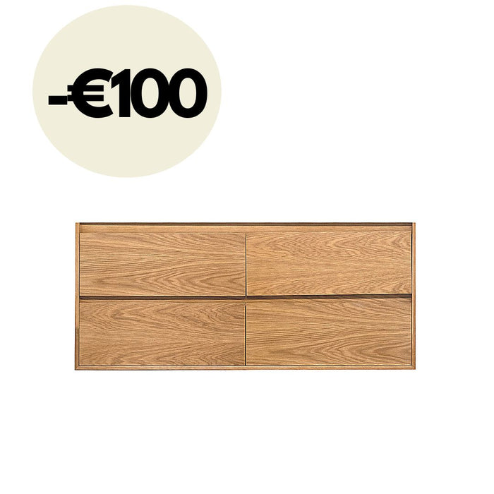 Bathroom furniture Scandinavian ANN - 150 cm - Oak