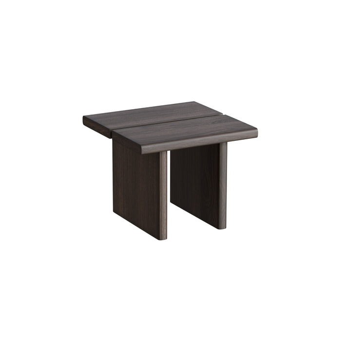 Beistelltisch Arlen - Eschenholz - 50 cm - Rauchholzfarbe