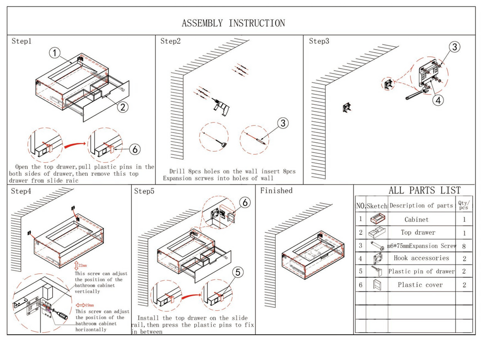 Washbasin calacatta marble - Loudun - Single washbasin - 80 cm