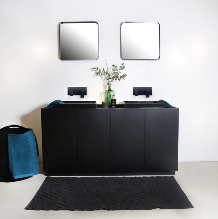 Mobiliario de baño - Mármol negro - Lavabo George Black - (154cm) - Felix