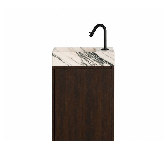 Krabi wall-mounted sink with cabinet - Smoke - Blue/White Marble