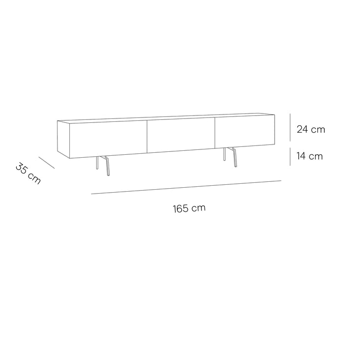 TV-Schrank - Dunkirk - Eiche - 165 cm