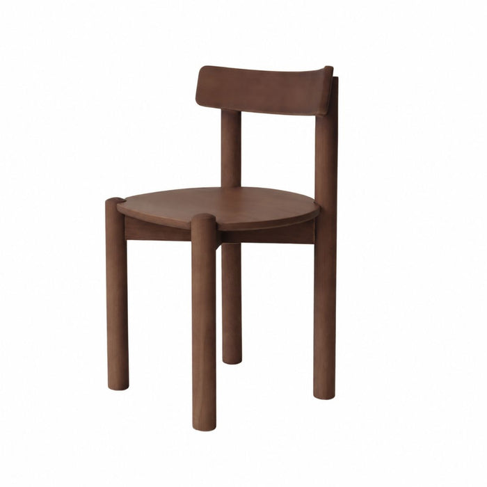 Arlo dining chair - Dark walnut - Wooden seat