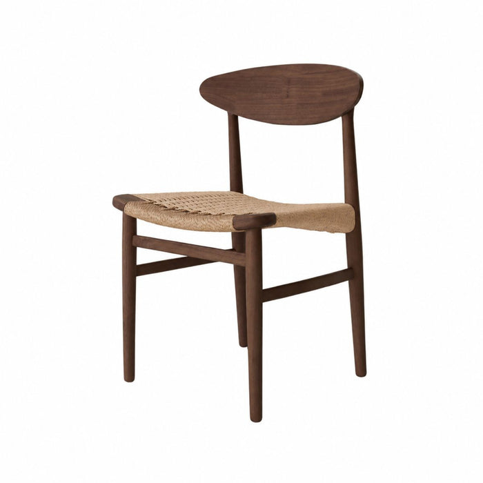 Tourcoing dining chair - Dark walnut - Woven seat