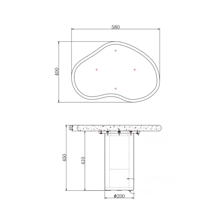 Elva - Beistelltisch Hoch - StoneSkin - Latte