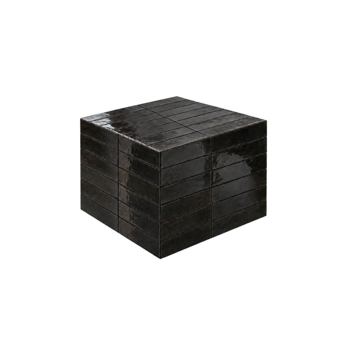 Salontafel Vence  Azulejos negros - Alto - 39 cm