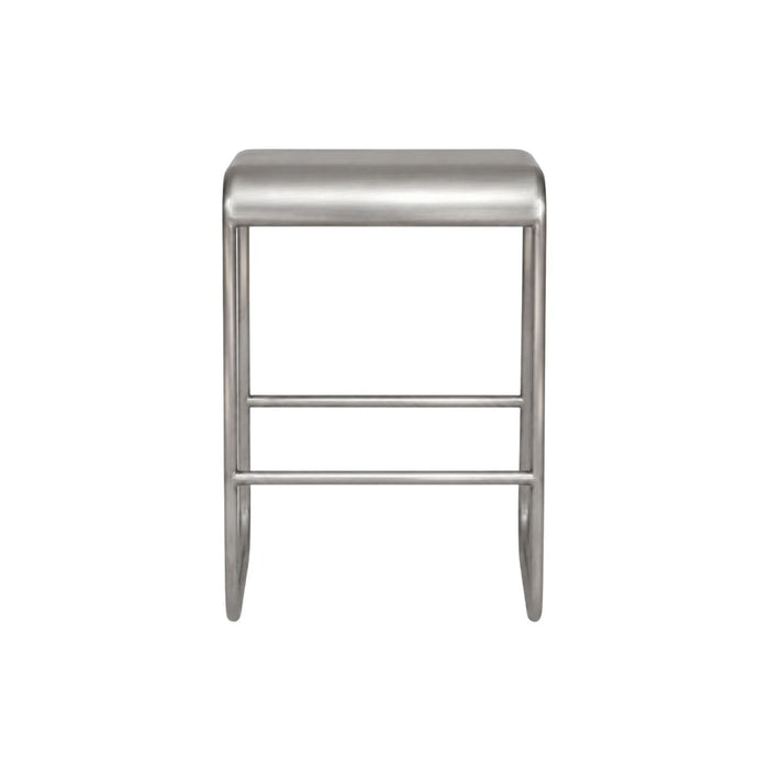 Tabouret de bar Noli - Hauteur d’assise 65 cm - Acier brossé