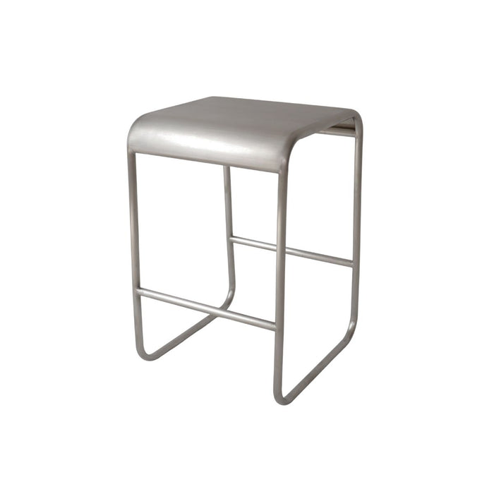Tabouret de bar Noli - Hauteur d’assise 65 cm - Acier brossé