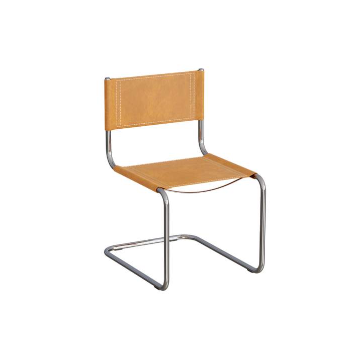 Esszimmerstuhl Swing - Chromgestell - Hell Cognac