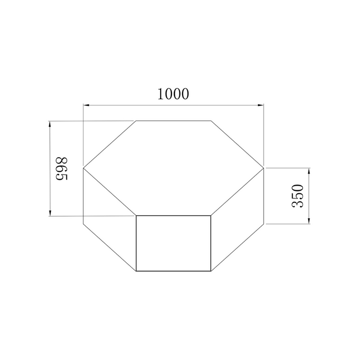 Couchtisch Benno - B100 D100 H38 - Gebürsteter Stahl