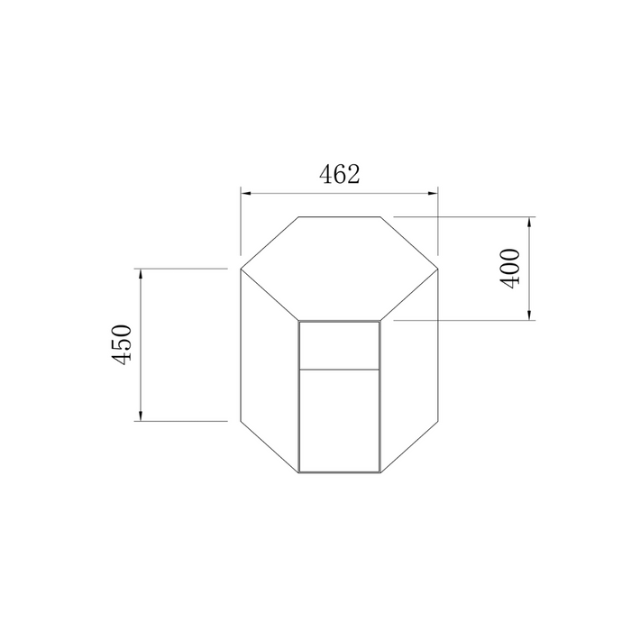 Mesa auxiliar Cube B46.2 D40 H45 - Acero cepillado