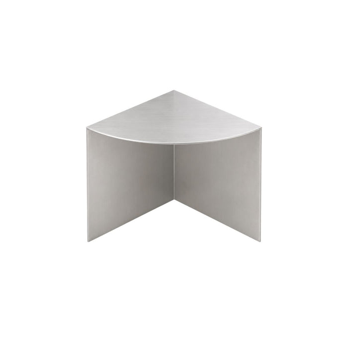 Meru Beistelltisch – 40 cm – Gebürsteter Stahl