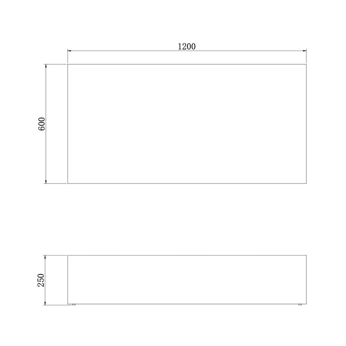 Rechteckiger Couchtisch Sienna - 120 cm - Edelstahl