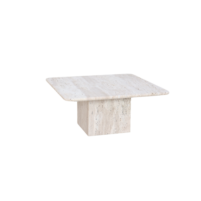 Salontafel travertin - Lily Low - Blanc