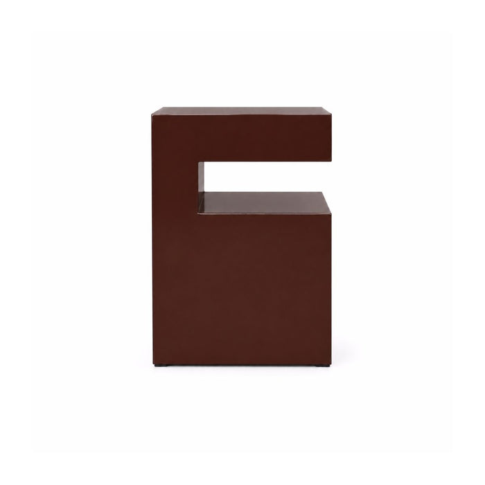 Side table Lewis - W32 D32 H45 - Glossy lacquered finish - Cinnamon