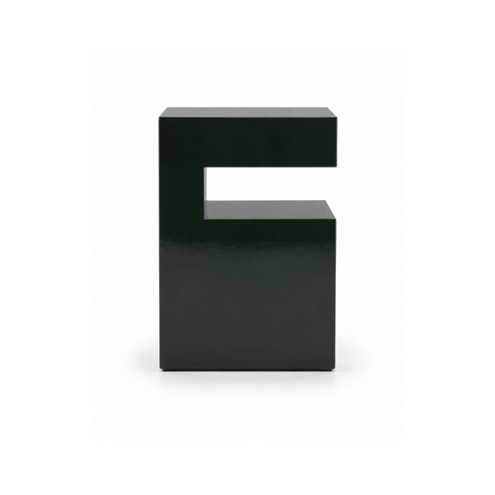 Table d'appoint Lewis - L32 P32 H45 - Finition laquée brillante - Vert sapin