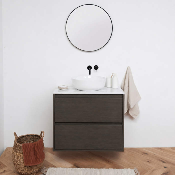 Meuble-lavabo - ANN - Fumé - 80 cm