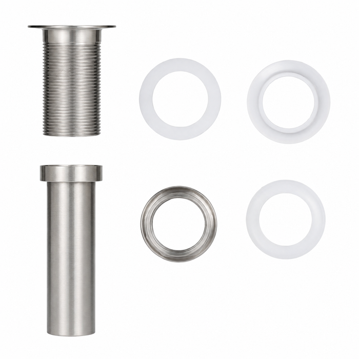 Bodenventil - Gebürsteter Stahl - D 49,5 mm - Ohne Überlauf