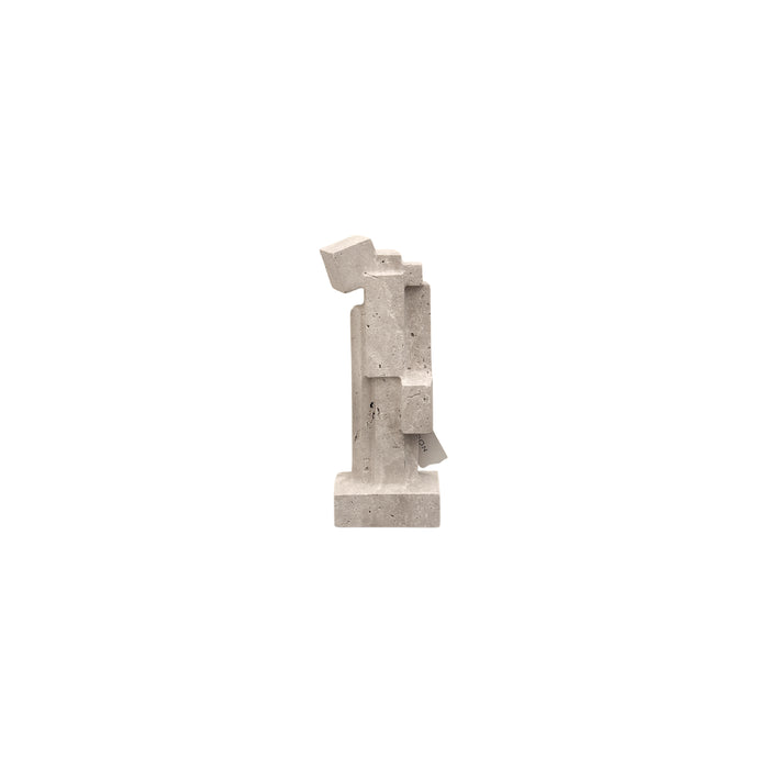 Decorative statue Baugy - H40 cm - White Travertine