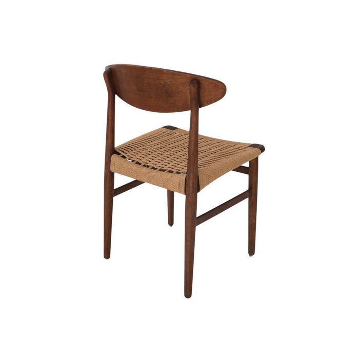 Tourcoing dining chair - Dark walnut - Woven seat