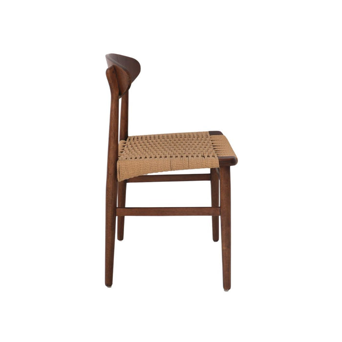 Tourcoing dining chair - Dark walnut - Woven seat
