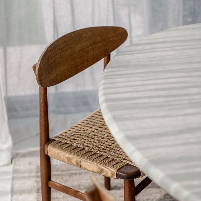 Tourcoing dining chair - Dark walnut - Woven seat