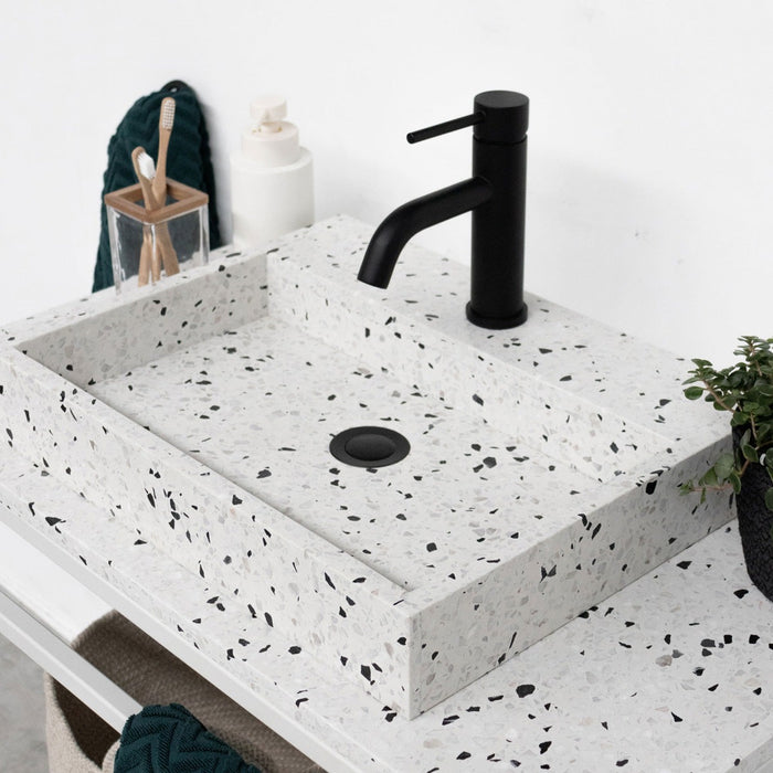 George Marble George Marble Washbasin with Tap Hole - Terrazzo — Furnified