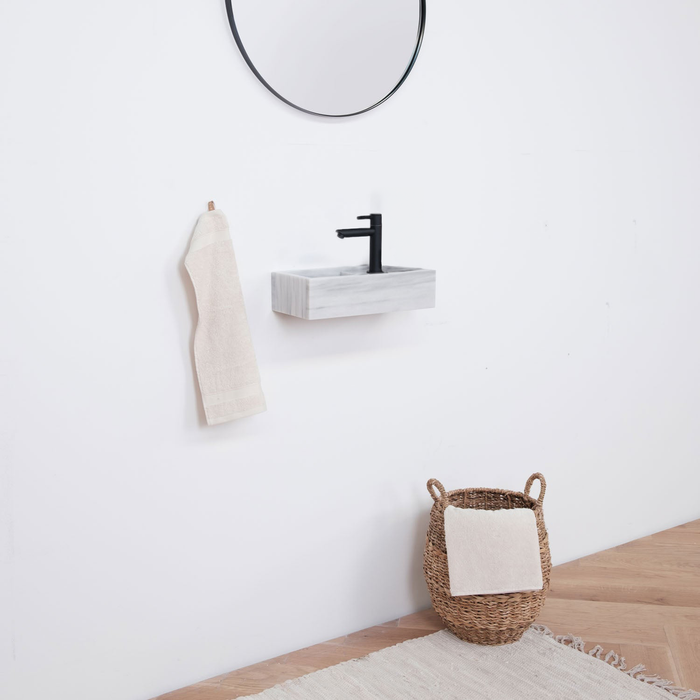 Lavabo en marbre - Naleya - Marbre Blanc