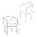 NOX-eetkamerstoel-furnifiedTechnischetekening
