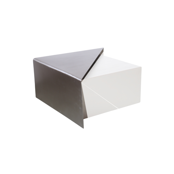 Chrome coffee table Erbray - Stainless steel - Large