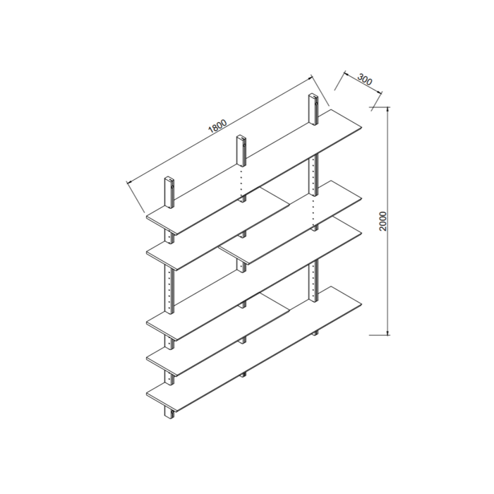 Wandrek Vari – B180 D30 H200 – Nogal oscuro
