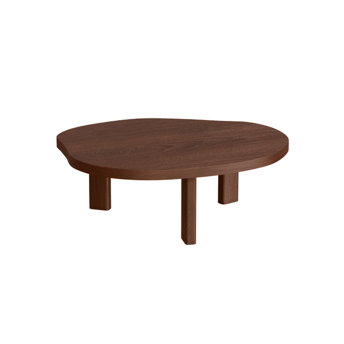 Eden Coffee Table - Ash Wood - Dark Walnut - Organic - 85 cm - Large
