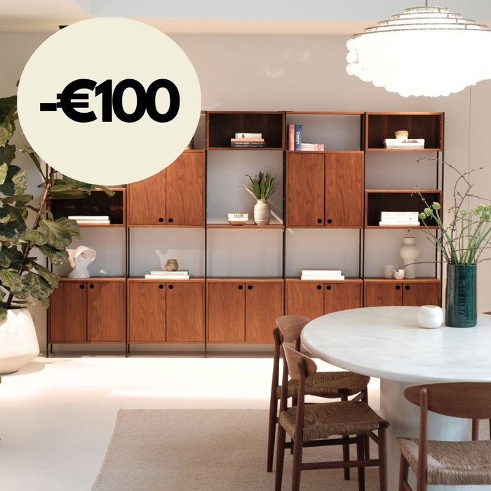 Sarzeau - Mueble de pared con 5 compartimentos - Nogal