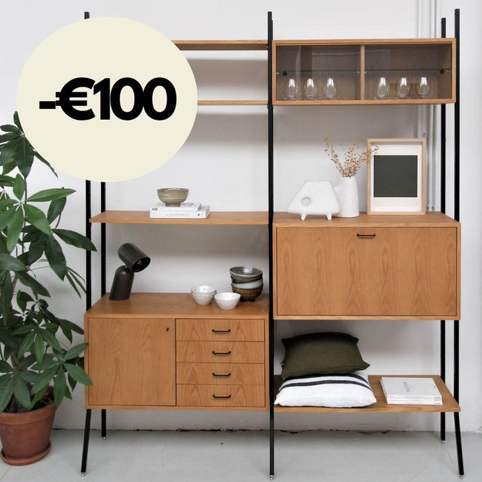 Etagère Scandinave - Chêne - L186 × H230cm