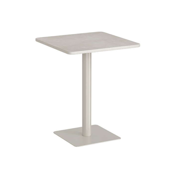 Erik quadratischer Bartisch – B60 T60 H75 – Latte Gestell – MicroSkin Latte Tischplatte