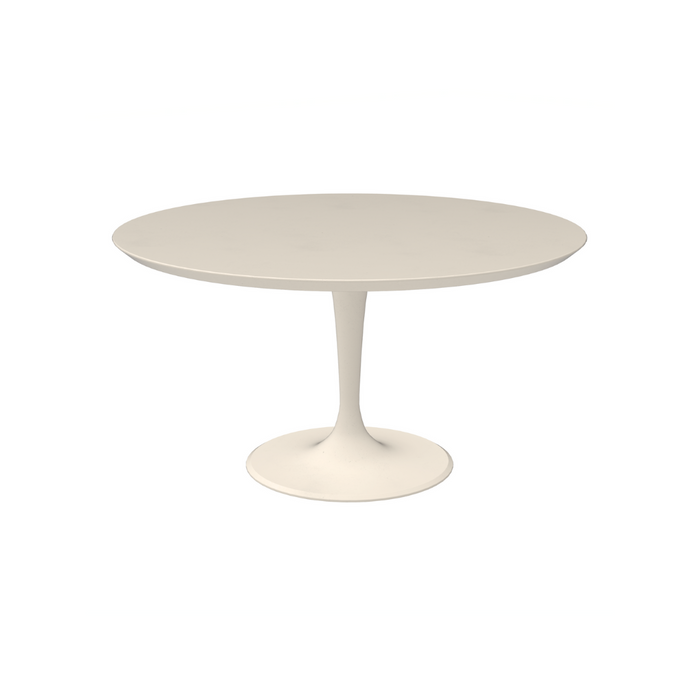 Dining Table Camille – Round Tulip Table in Latte StoneSkin – Ø140 cm | Modern Design Dining Table