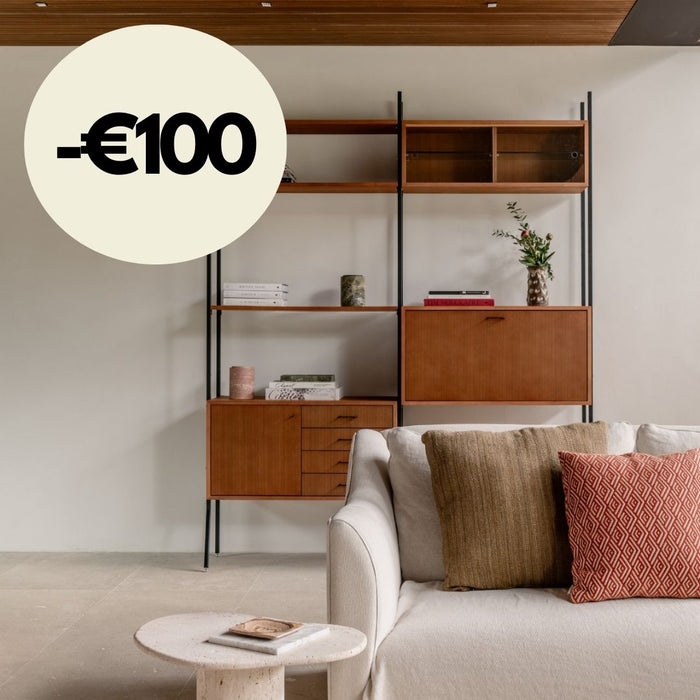 Vintage-Wandschrank – Teak – 186 x 230 cm