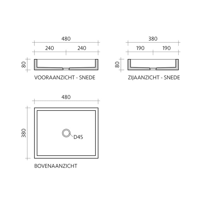 George marmoriertes Waschbecken mit Wasserhahnloch - Grauer Sandstein - Travertin