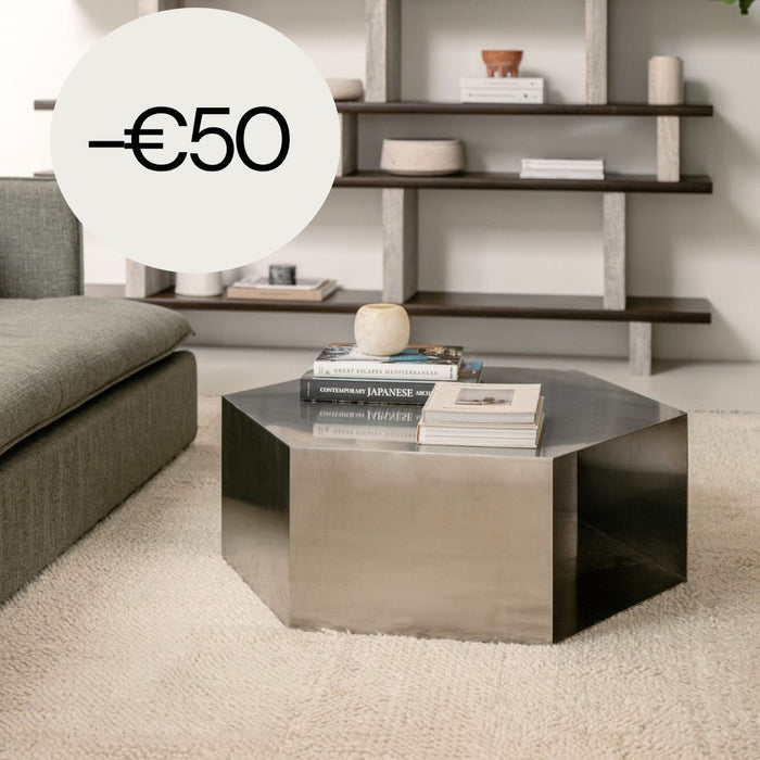 Coffee table Benno - B100 D100 H38 - Stainless steel
