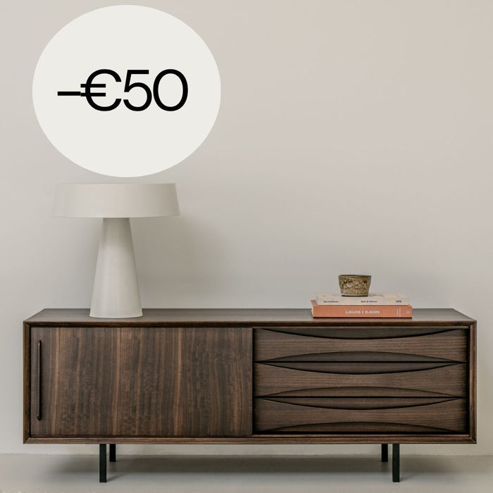Vintage TV-Sideboard mit Schubladen – 140 cm – Oskar – Smokewood