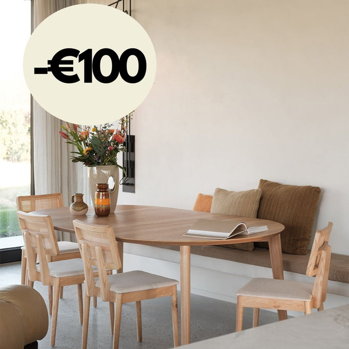 Esstisch Foster - Ausziehbar - Rund/oval - Eiche - 120/200 cm