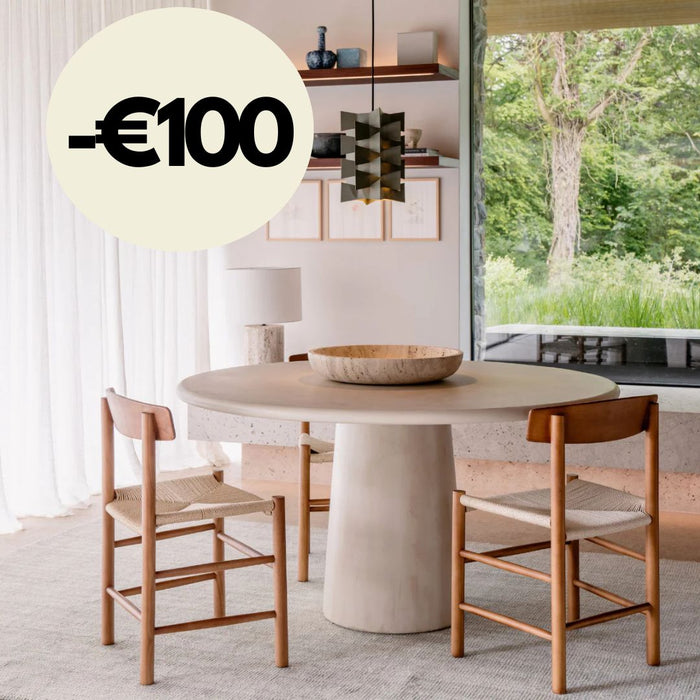 Ronde eettafel in Microskin - Legna