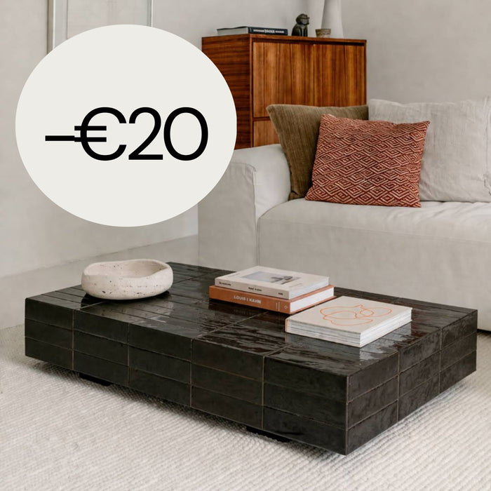 Table basse Tilo - Carreau noir - 120 cm - Rectangulaire
