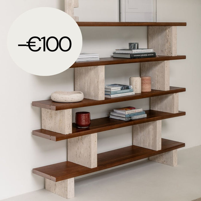 Wandschrank - Merpins - Walnuss - Travertinsäulen - 180 cm